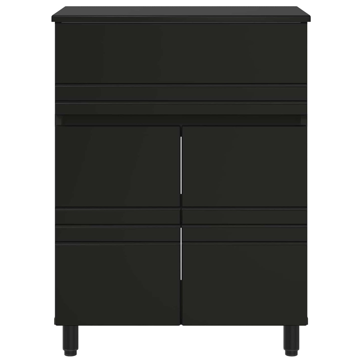 Badkamer Waskom Zwart 60 x 35 x 80 cm Bewerkt hout
