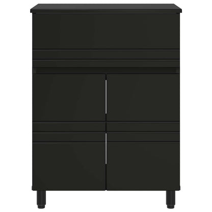 Badkamer Waskom Zwart 60 x 35 x 80 cm Bewerkt hout