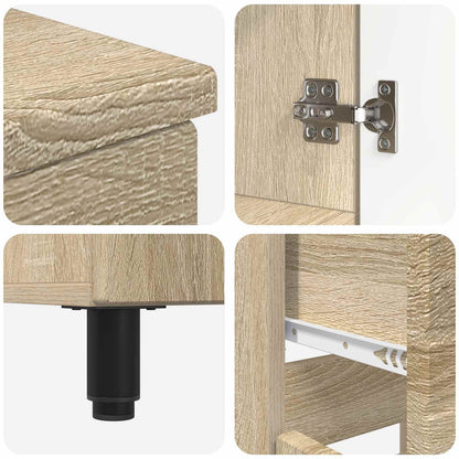 Badkamer Waskom Sonoma Eiken 60 x 35 x 80 cm Bewerkt hout
