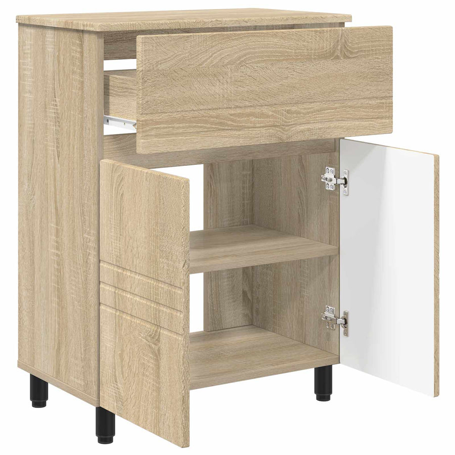 Badkamer Waskom Sonoma Eiken 60 x 35 x 80 cm Bewerkt hout