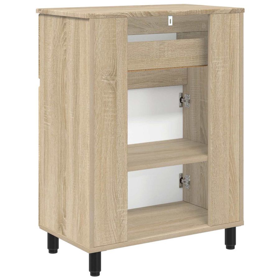 Badkamer Waskom Sonoma Eiken 60 x 35 x 80 cm Bewerkt hout
