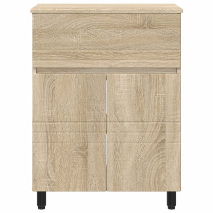Badkamer Waskom Sonoma Eiken 60 x 35 x 80 cm Bewerkt hout