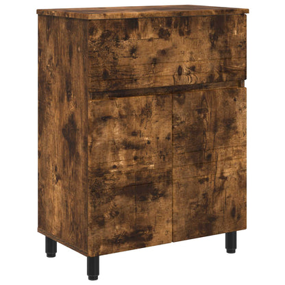 Badkamer Waskom Gerookt eiken 60 x 35 x 80 cm Bewerkt hout