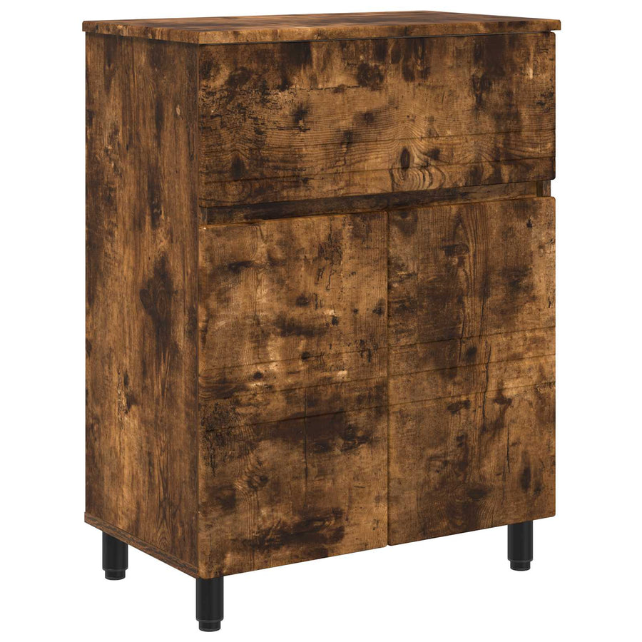 Badkamer Waskom Gerookt eiken 60 x 35 x 80 cm Bewerkt hout