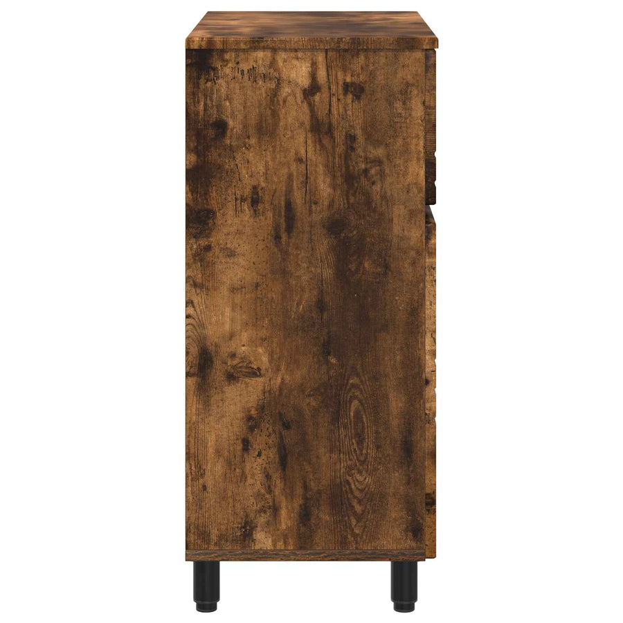 Badkamer Waskom Gerookt eiken 60 x 35 x 80 cm Bewerkt hout