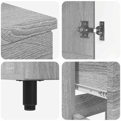 Badkamer Waskom Grijs Sonoma 60 x 35 x 80 cm Bewerkt hout