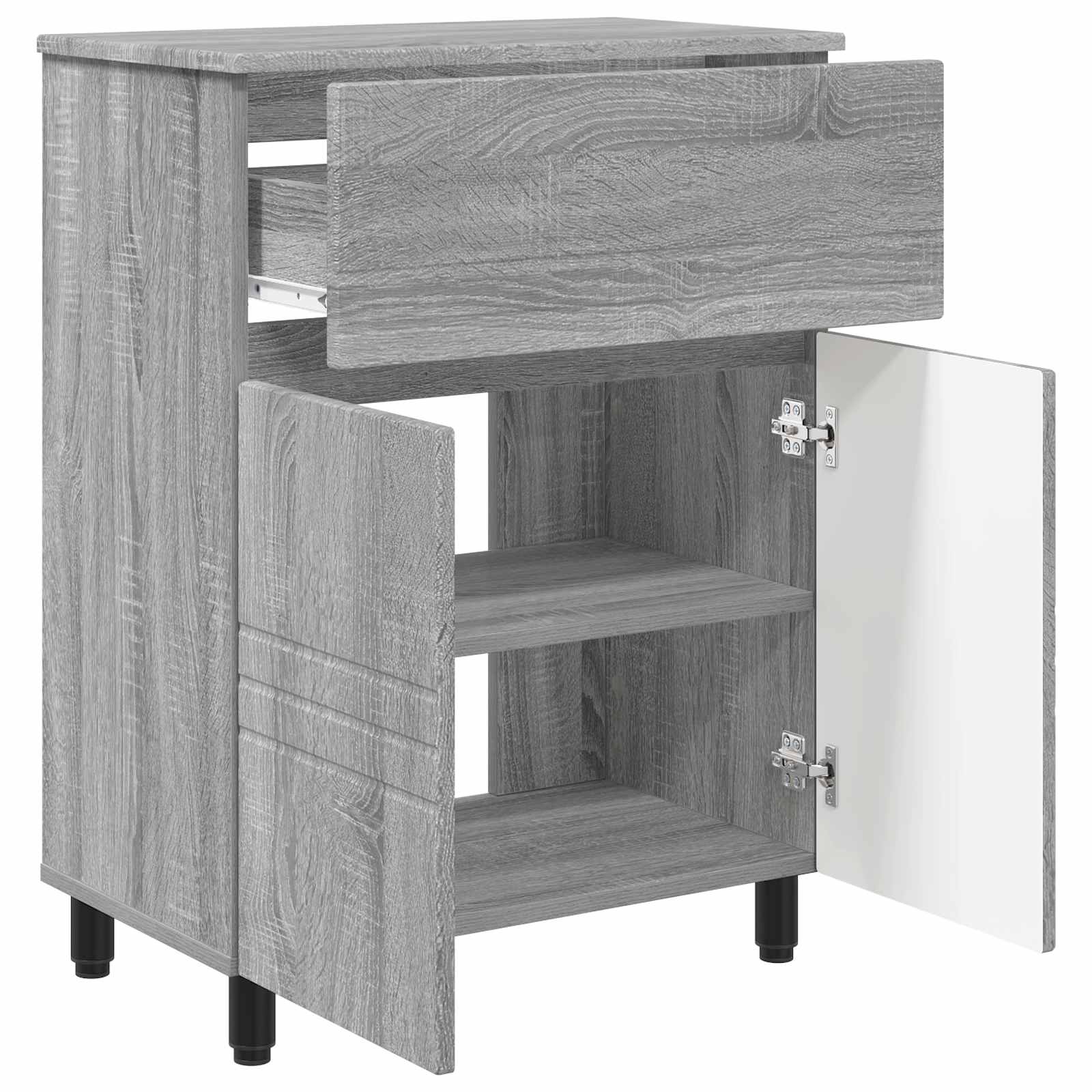 Badkamer Waskom Grijs Sonoma 60 x 35 x 80 cm Bewerkt hout