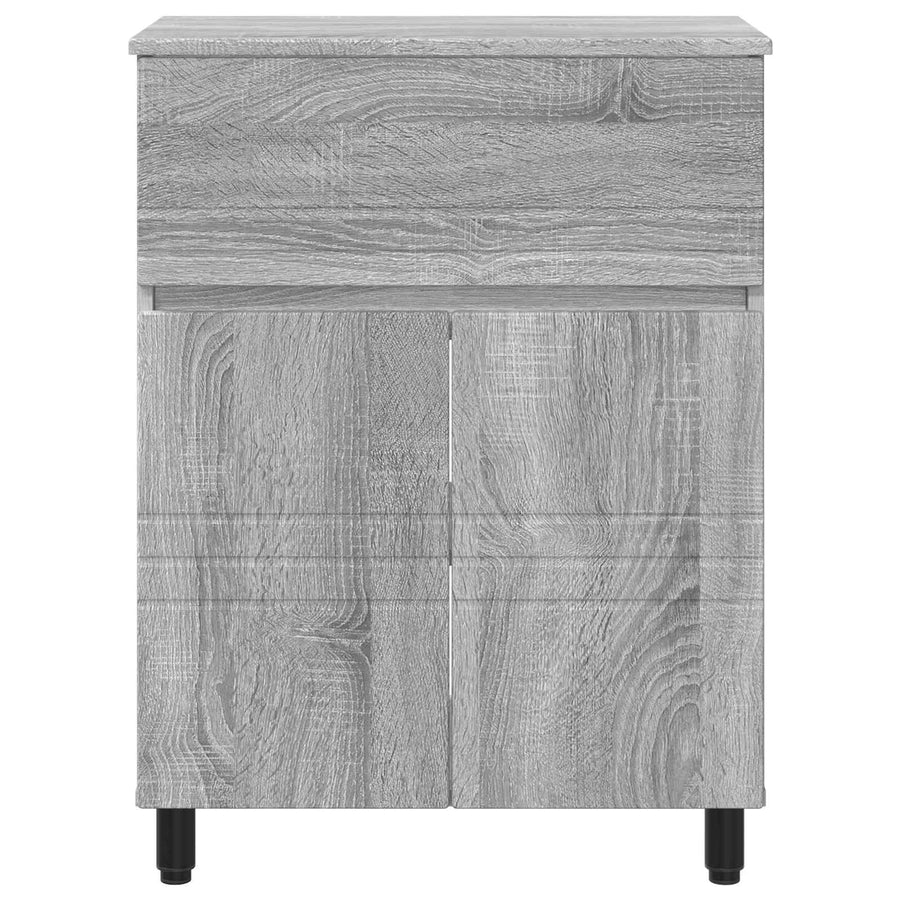 Badkamer Waskom Grijs Sonoma 60 x 35 x 80 cm Bewerkt hout