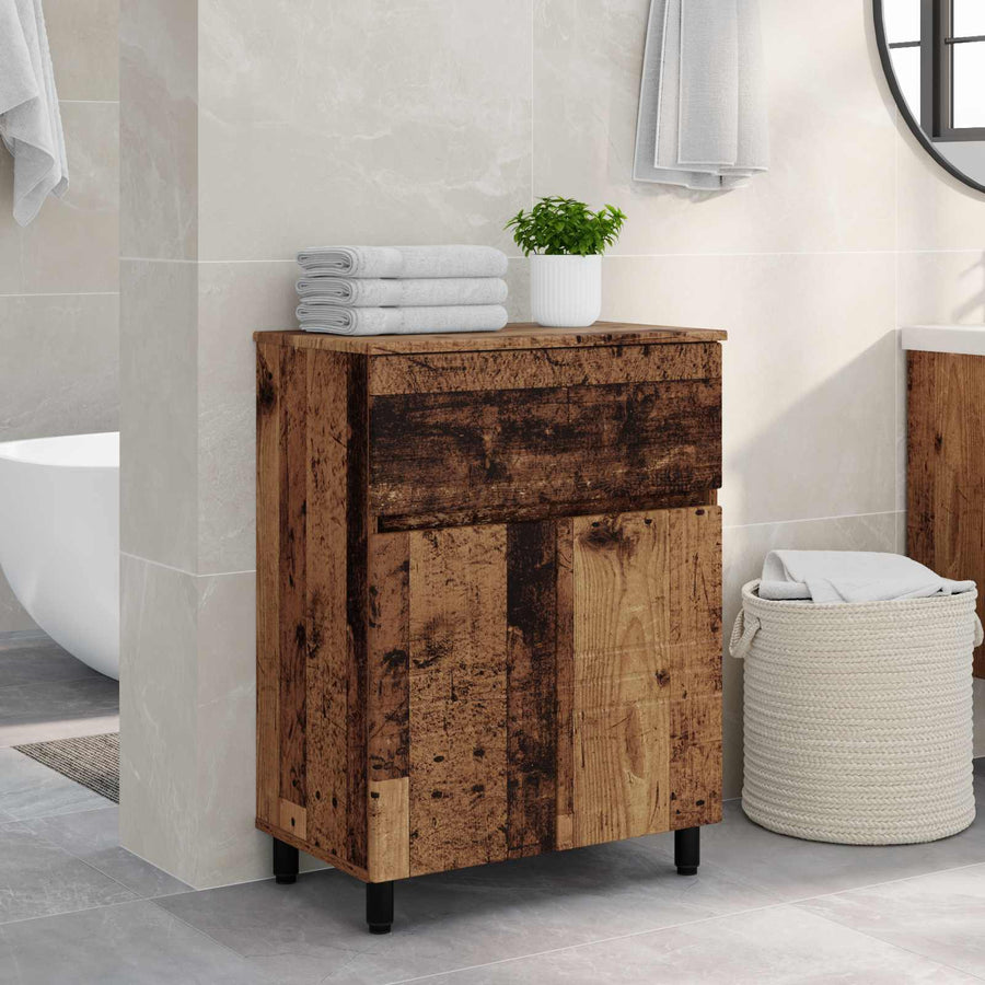 Badkamer Waskom Oud hout 60 x 35 x 80 cm Bewerkt hout