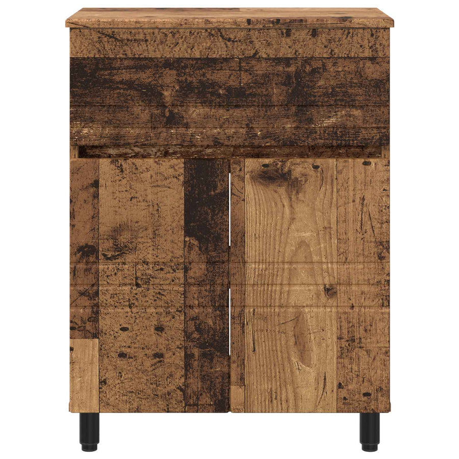 Badkamer Waskom Oud hout 60 x 35 x 80 cm Bewerkt hout