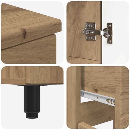 Badkamer Waskom Artisanaal eiken 60 x 35 x 80 cm Bewerkt hout