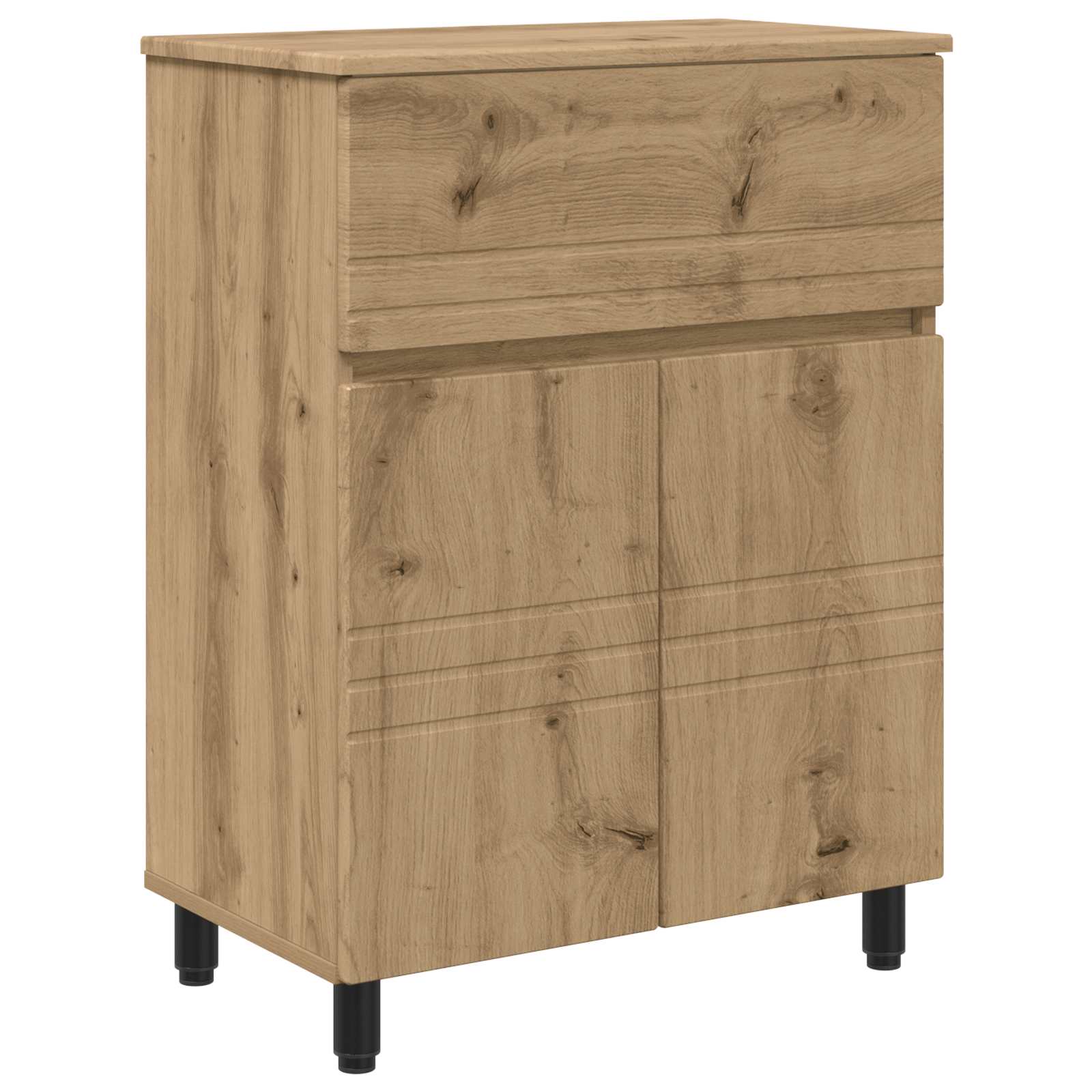 Badkamer Waskom Artisanaal eiken 60 x 35 x 80 cm Bewerkt hout