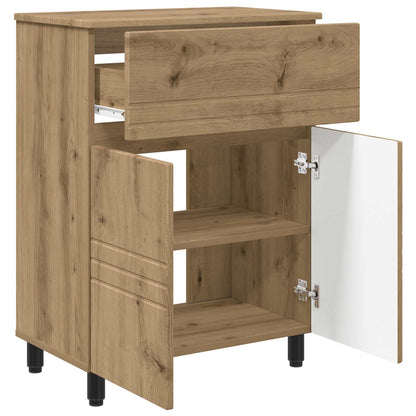 Badkamer Waskom Artisanaal eiken 60 x 35 x 80 cm Bewerkt hout