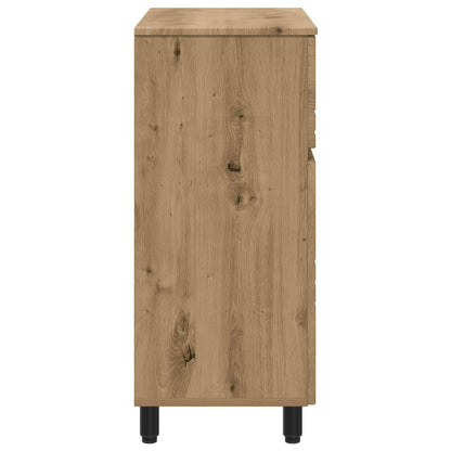 Badkamer Waskom Artisanaal eiken 60 x 35 x 80 cm Bewerkt hout