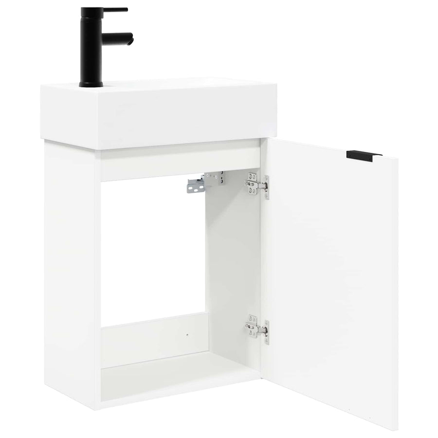 Badkamermeubel met kraan Wit 45,5 x 22,5 x 84 cm