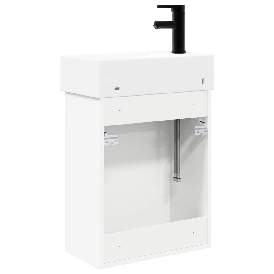 Badkamermeubel met kraan Wit 45,5 x 22,5 x 84 cm