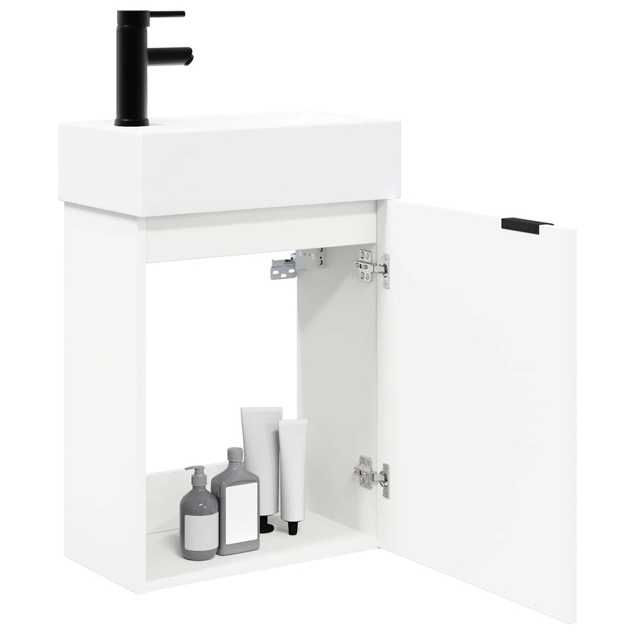Badkamermeubel met kraan Wit 45,5 x 22,5 x 84 cm
