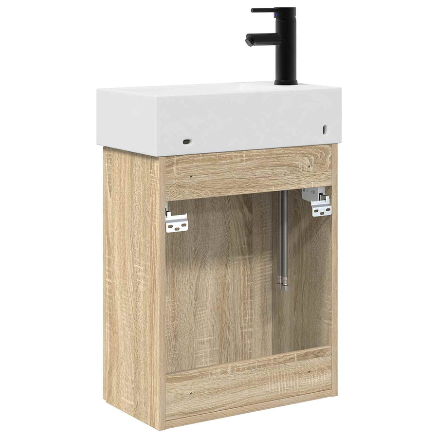 Badkamerkast met opslag Sonoma Eiken 45,5 x 22,5 x 84 cm