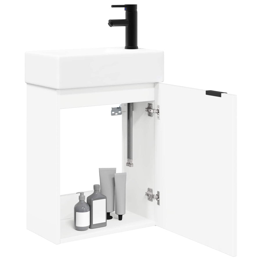 Badkamermeubel met kraan Wit 45,5 x 22,5 x 84 cm