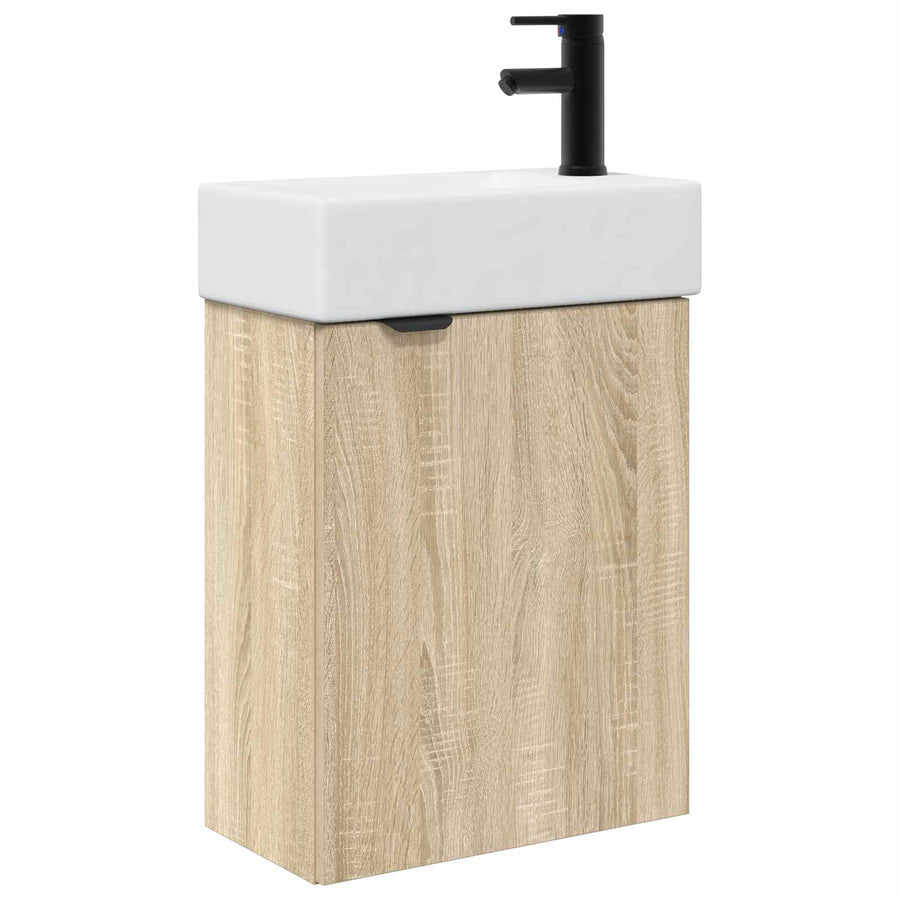 Badkamermeubel met kraan Sonoma Eiken 45,5 x 22,5 x 84 cm