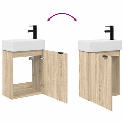 Badkamermeubel met kraan Sonoma Eiken 45,5 x 22,5 x 84 cm