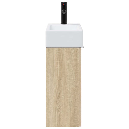Badkamermeubel met kraan Sonoma Eiken 45,5 x 22,5 x 84 cm