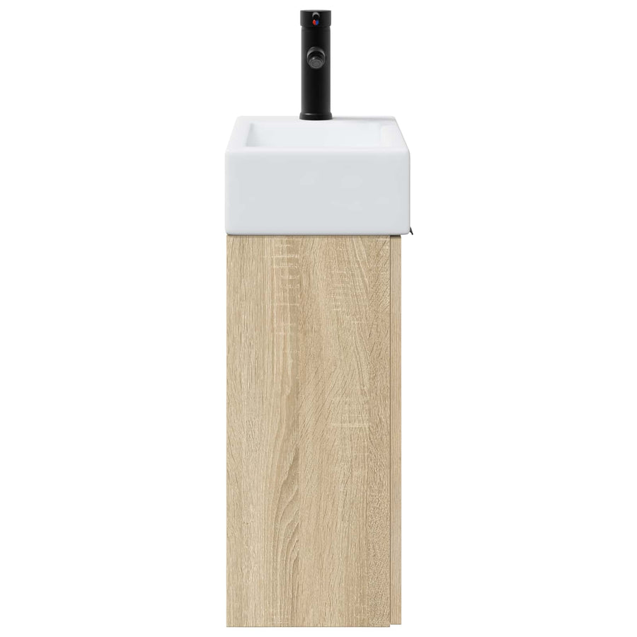 Badkamermeubel met kraan Sonoma Eiken 45,5 x 22,5 x 84 cm