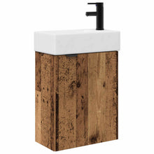 Badkamermeubel met kraan Oud hout 45,5 x 22,5 x 84 cm
