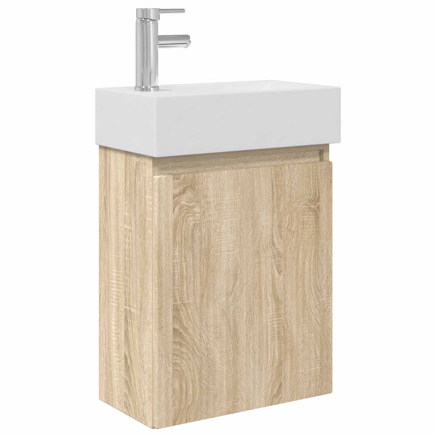Badkamermeubel met kraan Sonoma Eiken 45,5 x 22,5 x 84 cm