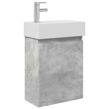 Badkamermeubel met kraan Betongrijs 45,5 x 22,5 x 84 cm