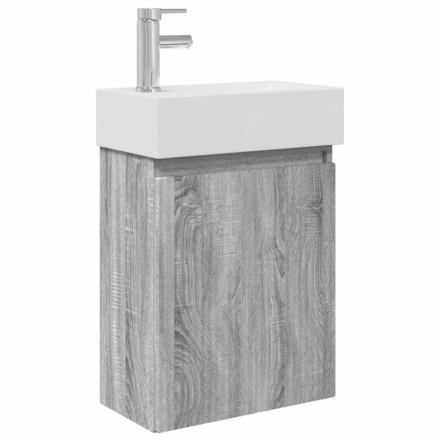 Badkamermeubel met kraan Grijs Sonoma 45,5 x 22,5 x 84 cm