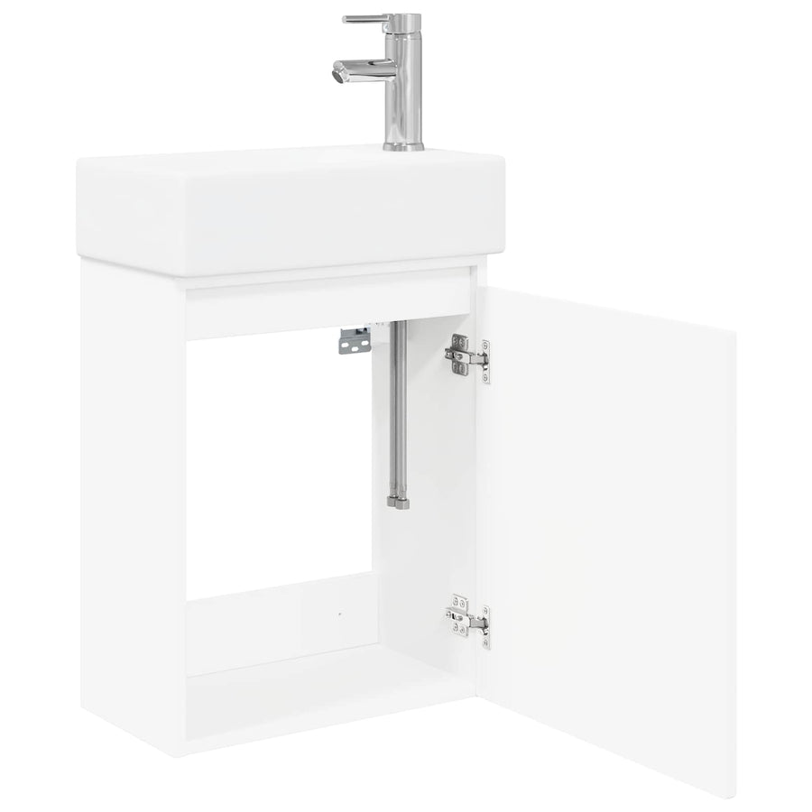 Badkamermeubel met kraan Wit 45,5 x 22,5 x 84 cm