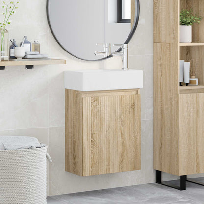 Badkamermeubel met kraan Sonoma Eiken 45,5 x 22,5 x 84 cm