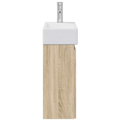 Badkamermeubel met kraan Sonoma Eiken 45,5 x 22,5 x 84 cm