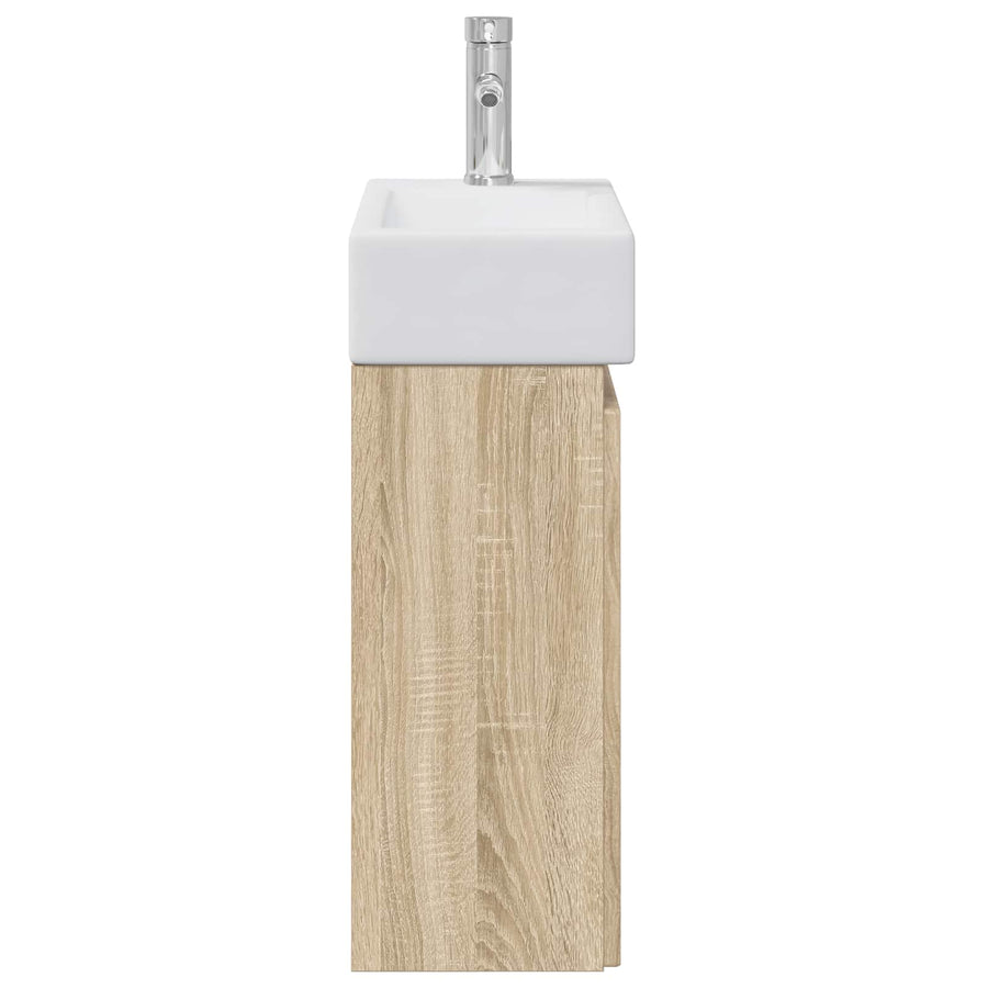 Badkamermeubel met kraan Sonoma Eiken 45,5 x 22,5 x 84 cm