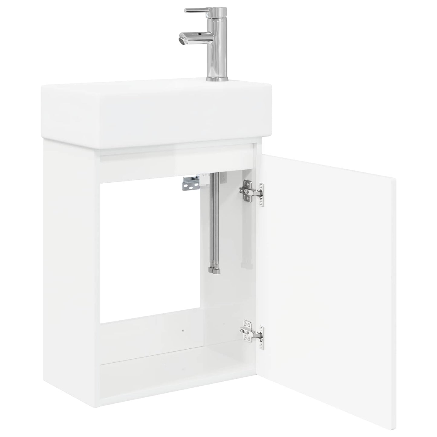 Badkamermeubel met kraan Hoogglans Wit 45,5 x 22,5 x 84 cm