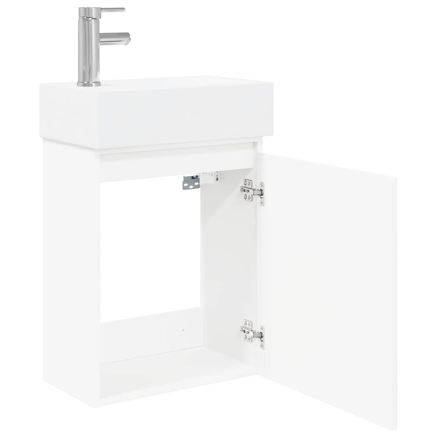 Badkamermeubel met kraan Wit 45,5 x 22,5 x 84 cm