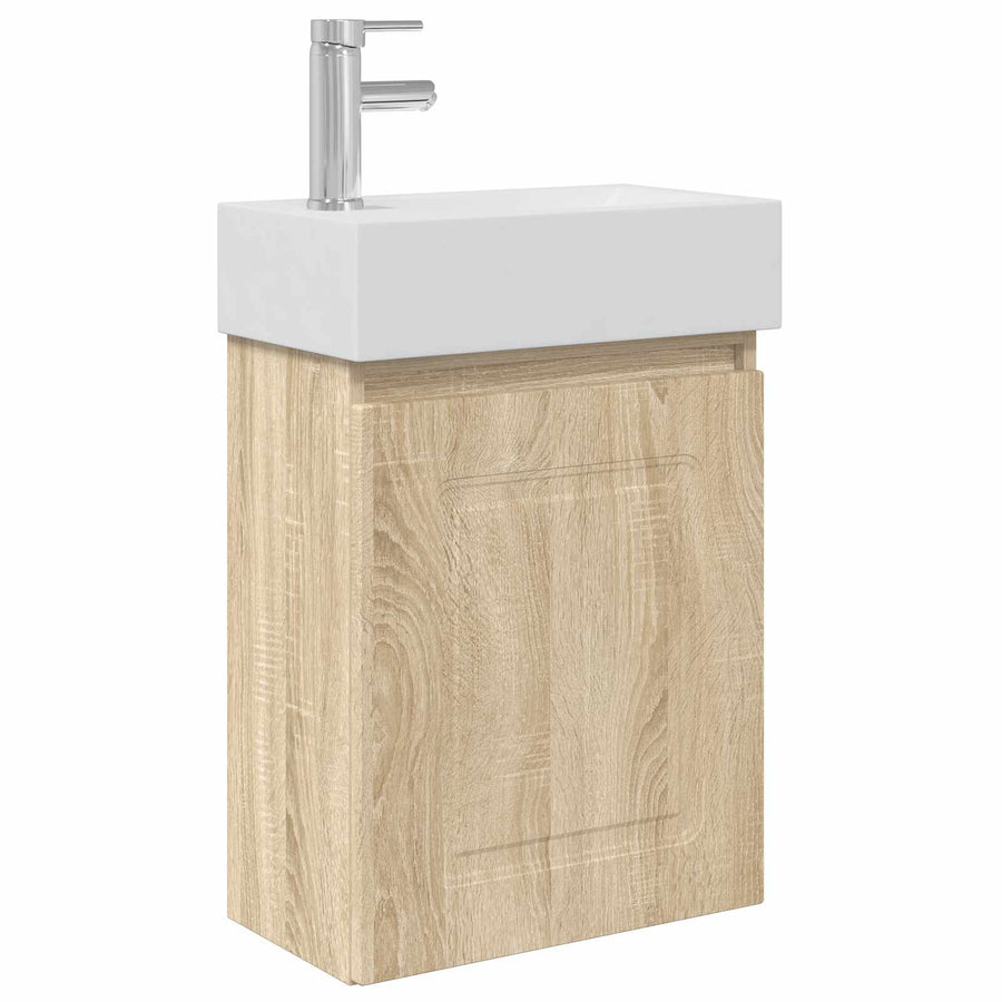 Badkamermeubel met kraan Sonoma Eiken 45,5 x 22,5 x 84 cm