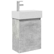 Badkamermeubel met kraan Betongrijs 45,5 x 22,5 x 84 cm