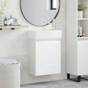 Badkamermeubel met kraan 45,5x22,5x84 cm wit