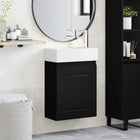 Bathroom furniture with tap Black 45.5 x 22.5 x 84 cm