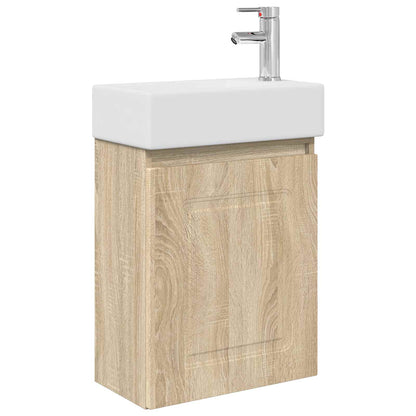 Badkamermeubel met kraan Sonoma Eiken 45,5 x 22,5 x 84 cm