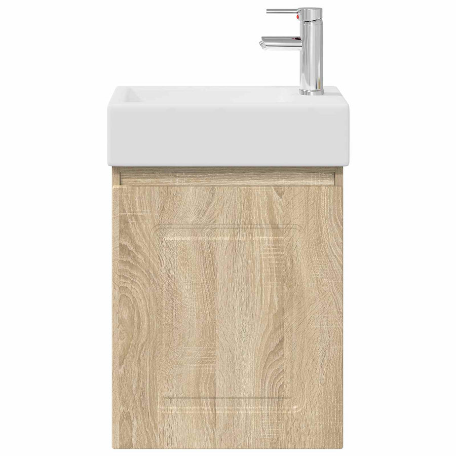 Badkamermeubel met kraan Sonoma Eiken 45,5 x 22,5 x 84 cm