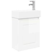 Badkamermeubel met kraan Hoogglans Wit 45,5 x 22,5 x 84 cm