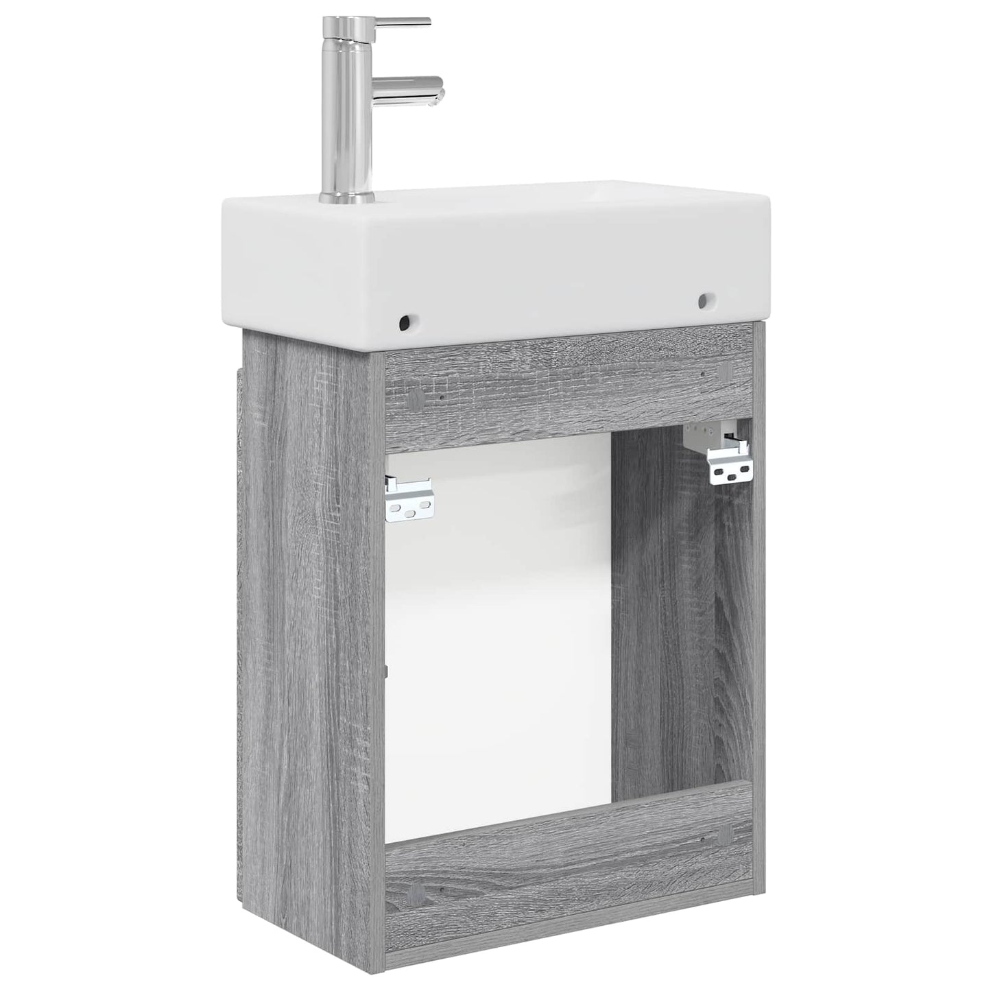 Badkamermeubel met kraan Grijs Sonoma 45,5 x 22,5 x 84 cm