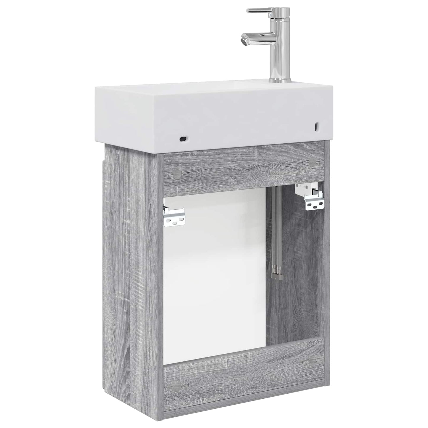 Badkamermeubel met kraan Grijs Sonoma 45,5 x 25,5 x 84 cm