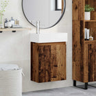Bathroom cabinet with tap Old wood 45.5 x 25.5 x 84 cm