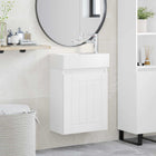 Bathroom Cabinet with Faucet White 45.5 x 25.5 x 84 cm