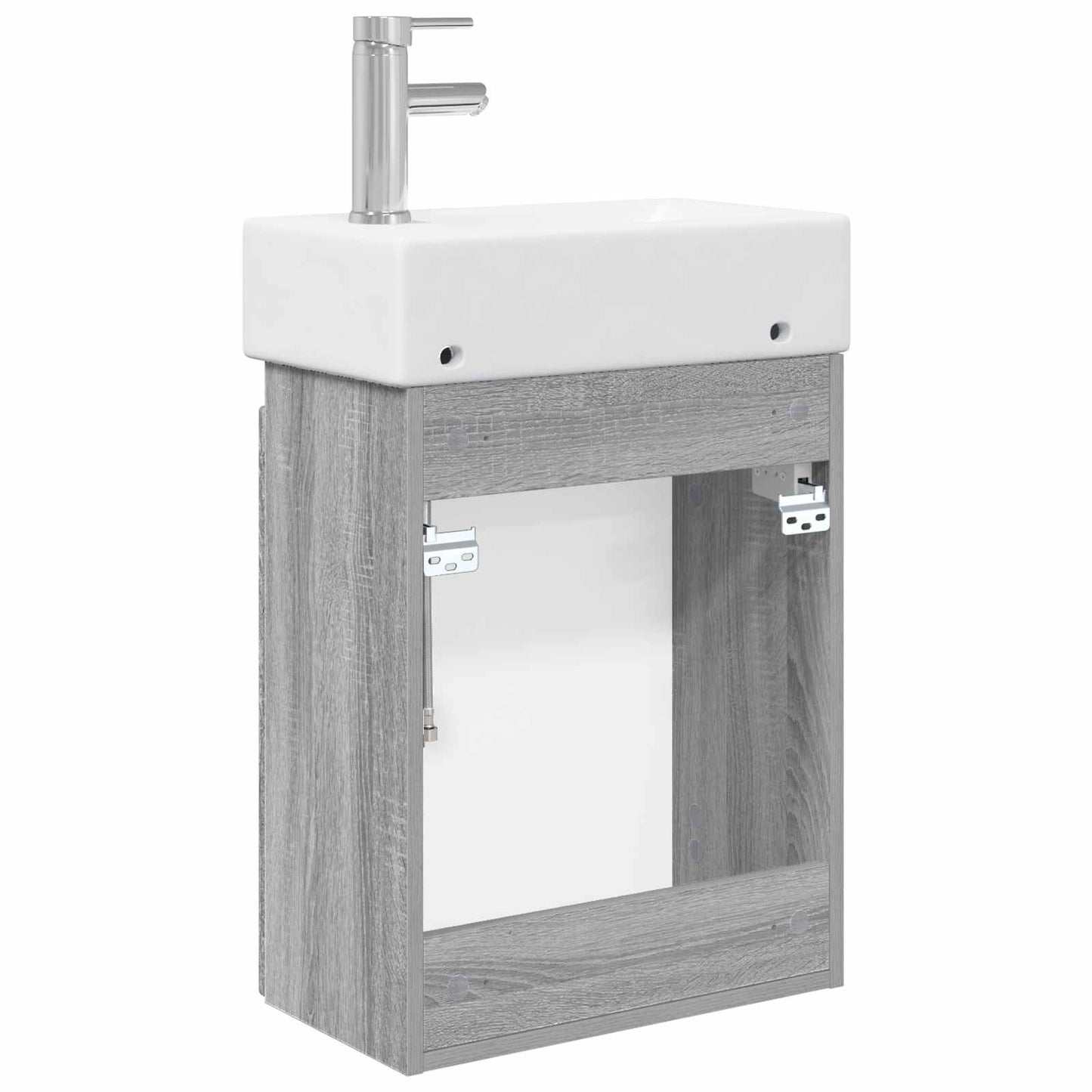 Badkamermeubel met kraan Grijs Sonoma 45,5 x 25,5 x 84 cm