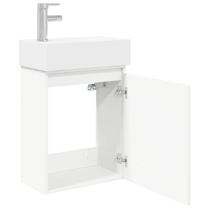 Badkamermeubel met kraan Wit 45,5 x 22,5 x 84 cm